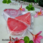 TUNA fillet steak boneless fish frozen +/- 3/4" 2cm (price/pack 500gr 3pcs)